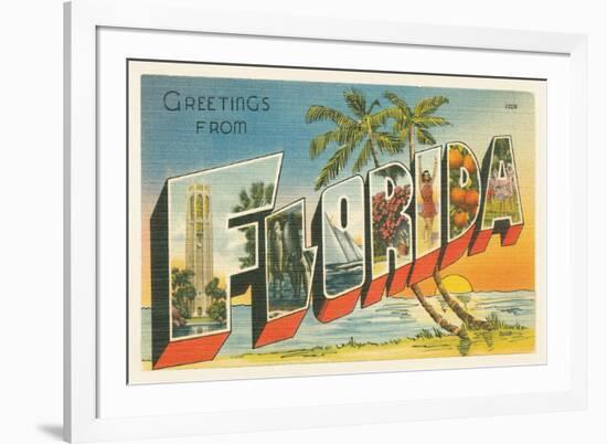 Greetings from Florida v2-Wild Apple Portfolio-Framed Art Print