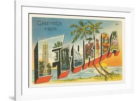 Greetings from Florida v2-Wild Apple Portfolio-Framed Art Print