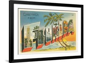 Greetings from Florida v2-Wild Apple Portfolio-Framed Art Print