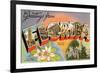 Greetings from Florida-null-Framed Premium Giclee Print