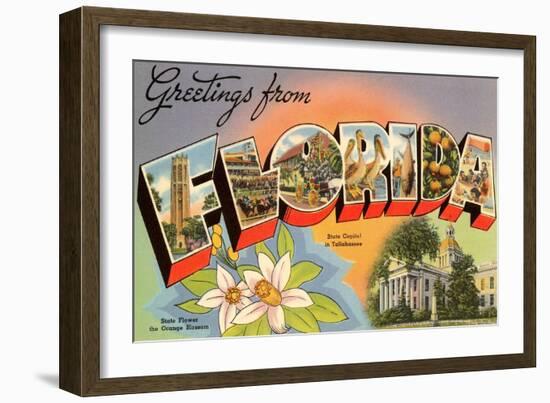 Greetings from Florida-null-Framed Art Print