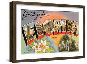 Greetings from Florida-null-Framed Art Print