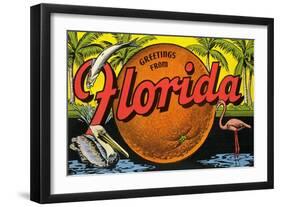 Greetings from Florida-null-Framed Art Print