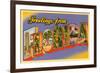 Greetings from Florida-null-Framed Premium Giclee Print