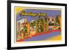 Greetings from Florida-null-Framed Premium Giclee Print