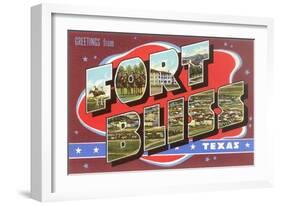 Greetings from Fort Bliss, Texas-null-Framed Art Print