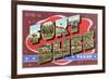 Greetings from Fort Bliss, Texas-null-Framed Premium Giclee Print