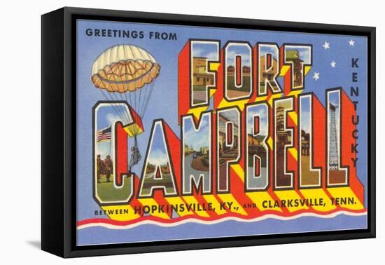 Greetings from Fort Campbell, Kentucky-null-Framed Stretched Canvas