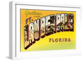 Greetings from Fort Lauderdale, Florida-null-Framed Giclee Print