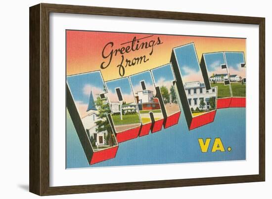 Greetings from Fort Lee, Virginia-null-Framed Art Print