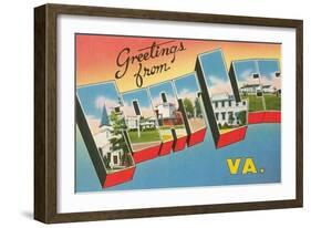 Greetings from Fort Lee, Virginia-null-Framed Art Print