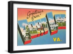 Greetings from Fort Lee, Virginia-null-Framed Art Print