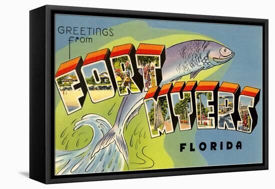 Greetings from Fort Myers, Florida-null-Framed Stretched Canvas