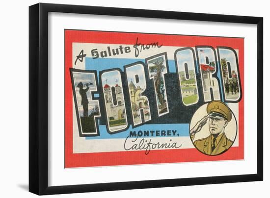 Greetings from Fort Ord, California-null-Framed Art Print