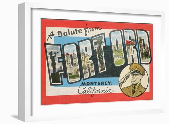 Greetings from Fort Ord, California-null-Framed Art Print