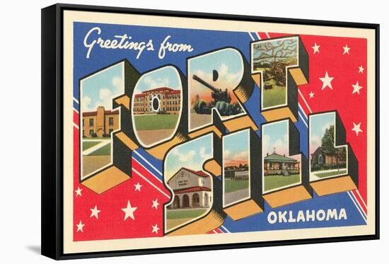 Greetings from Fort Sill, Oklahoma-null-Framed Stretched Canvas