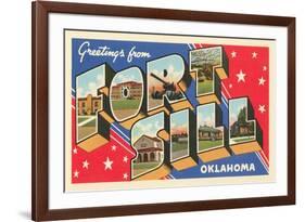 Greetings from Fort Sill, Oklahoma-null-Framed Premium Giclee Print