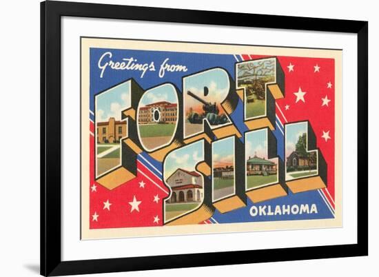 Greetings from Fort Sill, Oklahoma-null-Framed Premium Giclee Print