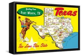 Greetings from Fort Worth, Texas-null-Framed Stretched Canvas