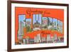 Greetings from Fort Worth, Texas-null-Framed Premium Giclee Print