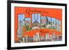 Greetings from Fort Worth, Texas-null-Framed Premium Giclee Print