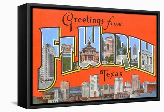 Greetings from Fort Worth, Texas-null-Framed Stretched Canvas