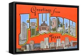 Greetings from Fort Worth, Texas-null-Framed Stretched Canvas