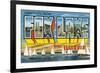 Greetings from Fox Lake, Illinois-null-Framed Premium Giclee Print