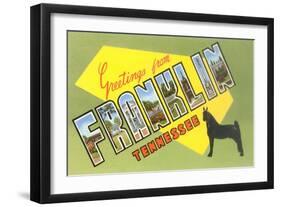 Greetings from Franklin, Tennessee-null-Framed Art Print