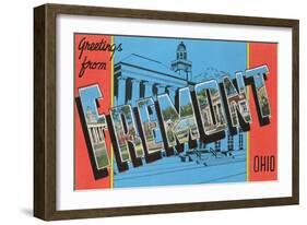 Greetings from Fremont, Ohio-null-Framed Art Print