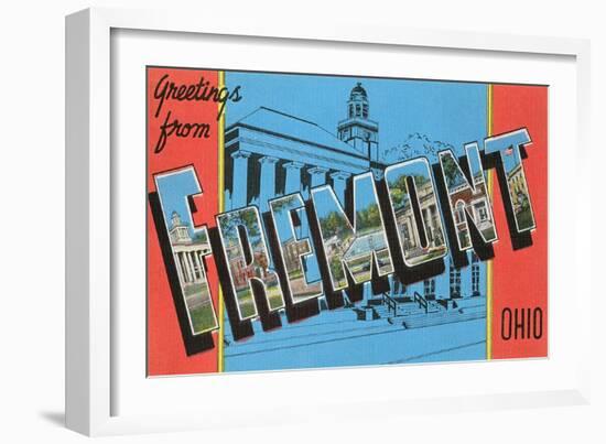 Greetings from Fremont, Ohio-null-Framed Art Print