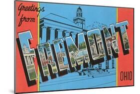 Greetings from Fremont, Ohio-null-Mounted Art Print