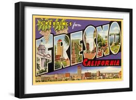 Greetings from Fresno, California-null-Framed Art Print
