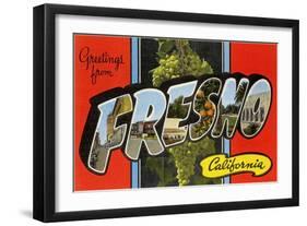 Greetings from Fresno, California-null-Framed Art Print