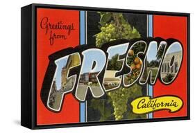 Greetings from Fresno, California-null-Framed Stretched Canvas