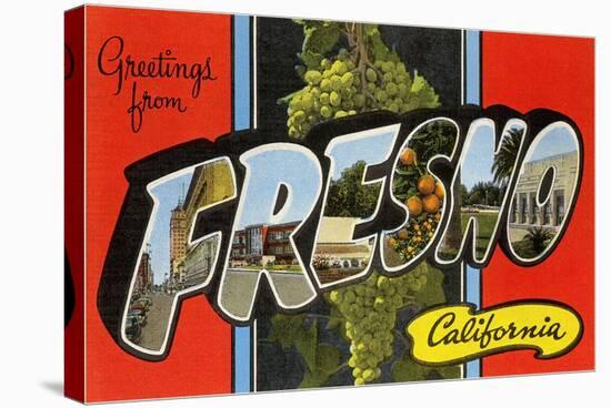 Greetings from Fresno, California-null-Stretched Canvas