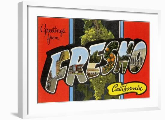 Greetings from Fresno, California-null-Framed Art Print