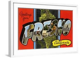 Greetings from Fresno, California-null-Framed Art Print