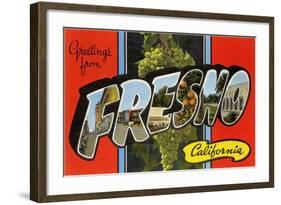 Greetings from Fresno, California-null-Framed Art Print