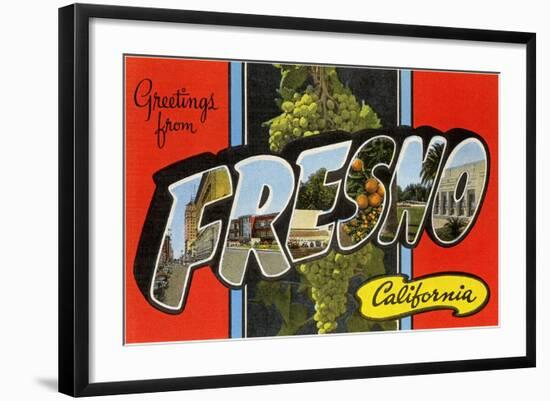 Greetings from Fresno, California-null-Framed Art Print