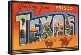 Greetings from Frisco, Texas-null-Framed Art Print