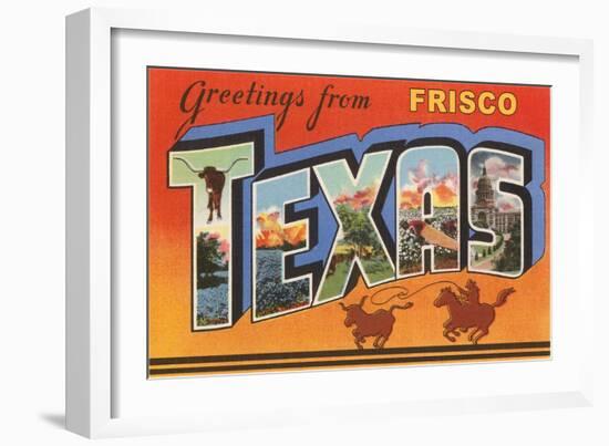 Greetings from Frisco, Texas-null-Framed Art Print