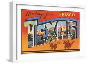 Greetings from Frisco, Texas-null-Framed Art Print