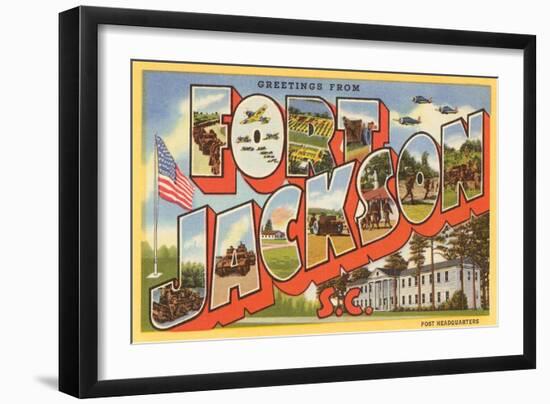 Greetings from Ft. Jackson, South Carolina-null-Framed Art Print