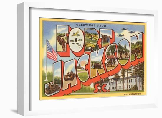 Greetings from Ft. Jackson, South Carolina-null-Framed Art Print