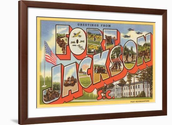 Greetings from Ft. Jackson, South Carolina-null-Framed Premium Giclee Print