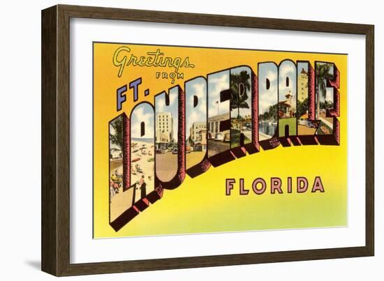 Greetings from Ft. Lauderdale, Florida-null-Framed Art Print