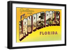 Greetings from Ft. Lauderdale, Florida-null-Framed Art Print