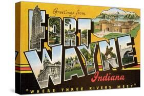 Greetings from Ft. Wayne, Indiana-null-Stretched Canvas