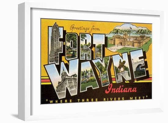 Greetings from Ft. Wayne, Indiana-null-Framed Art Print